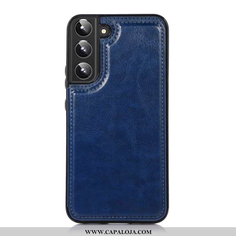 Capa Para Samsung Galaxy S22 5G Suporte De Cartão De Design De Couro