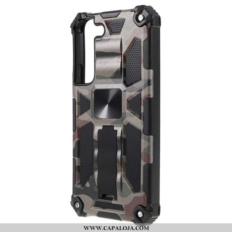 Capa Para Samsung Galaxy S22 5G Suporte Removível De Camuflagem