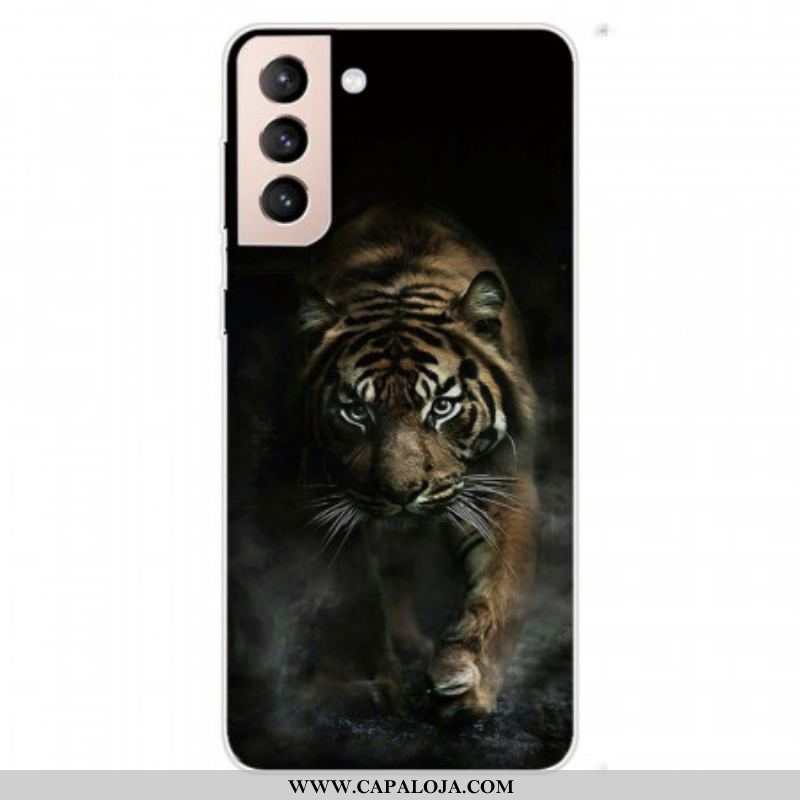 Capa Para Samsung Galaxy S22 5G Tigre Flexível