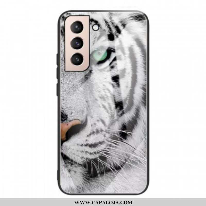 Capa Para Samsung Galaxy S22 5G Vidro Temperado Tigre