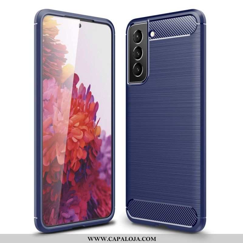 Capa Para Samsung Galaxy S22 Plus 5G Fibra De Carbono Escovada