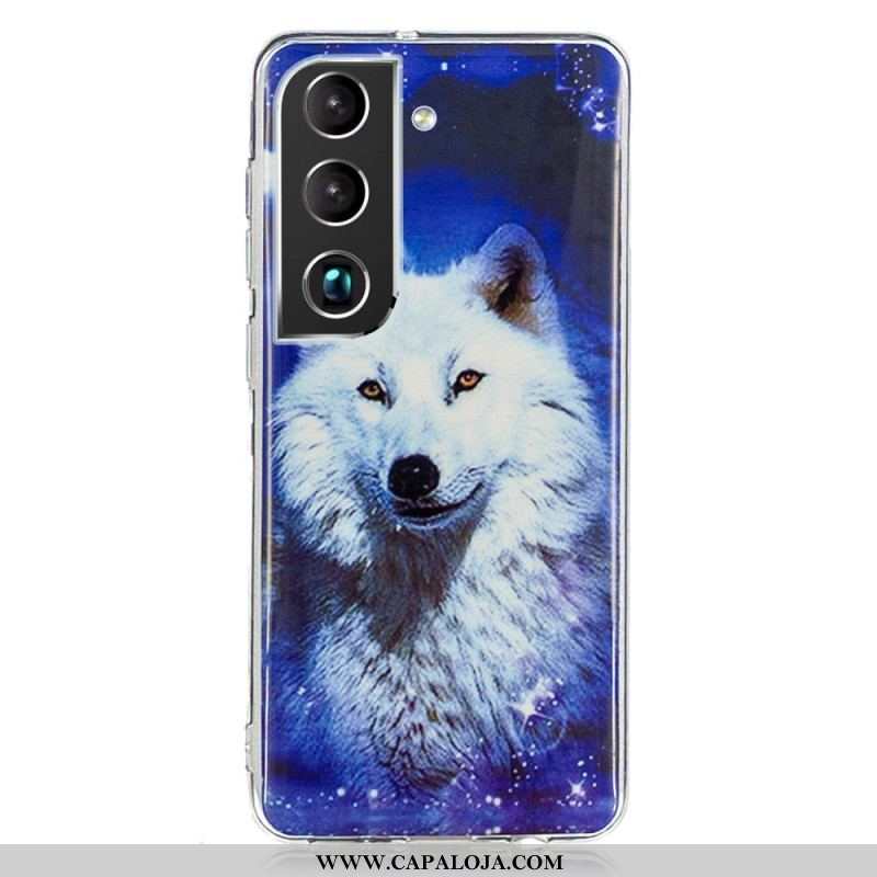 Capa Para Samsung Galaxy S22 Plus 5G Lobo Fluorescente