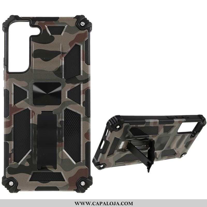 Capa Para Samsung Galaxy S22 Plus 5G Suporte Removível De Camuflagem