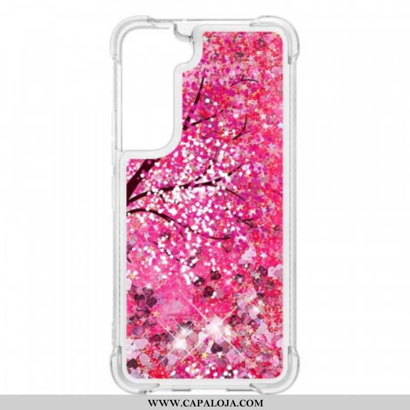 Capa Para Samsung Galaxy S22 Plus 5G Árvore Glitter