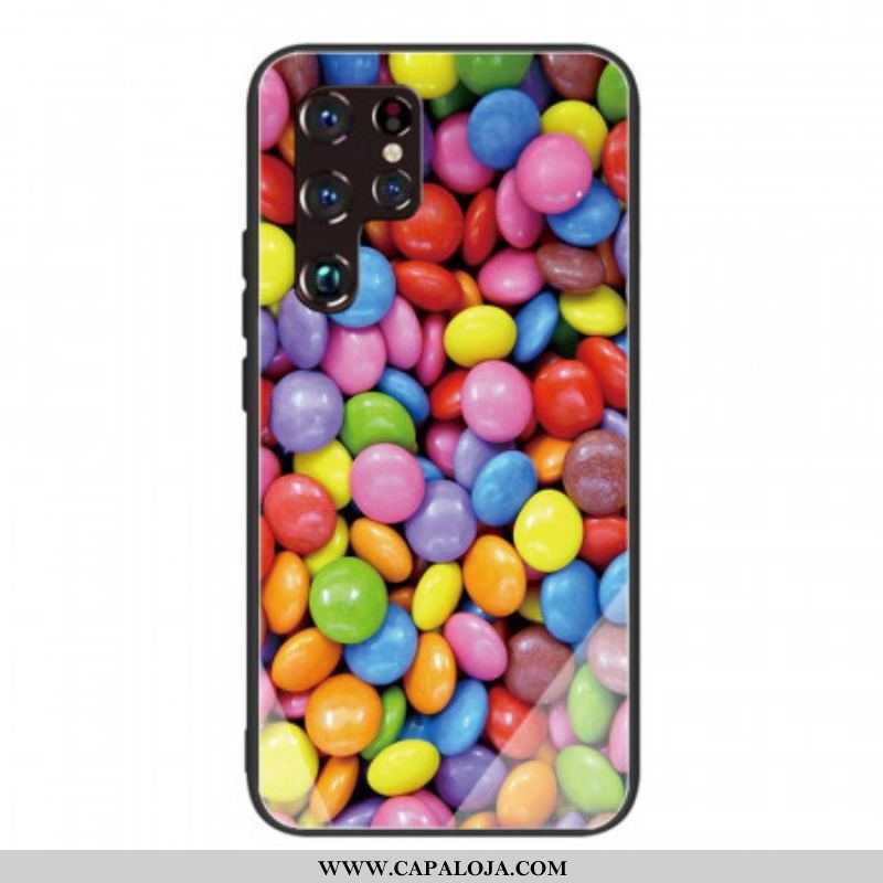 Capa Para Samsung Galaxy S22 Ultra 5G Bombons De Vidro Temperado