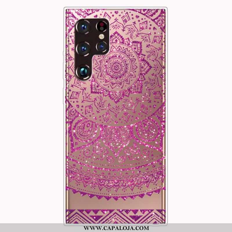 Capa Para Samsung Galaxy S22 Ultra 5G Desenho De Mandala