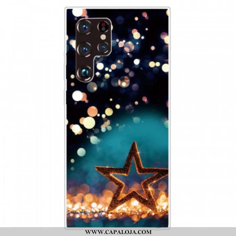 Capa Para Samsung Galaxy S22 Ultra 5G Estrela Flexível