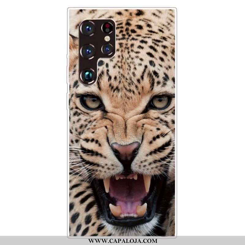 Capa Para Samsung Galaxy S22 Ultra 5G Fabuloso Felino