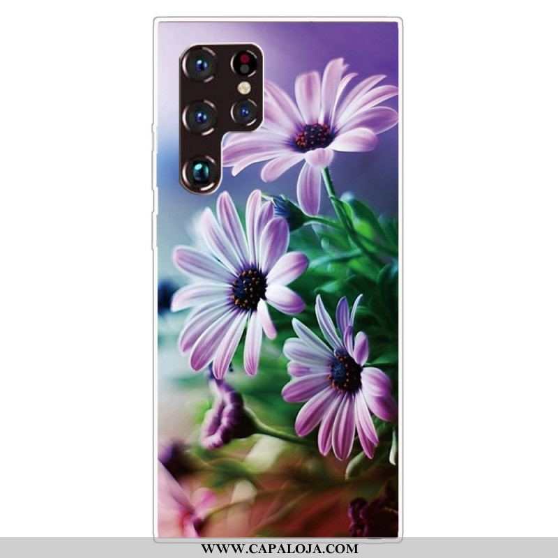 Capa Para Samsung Galaxy S22 Ultra 5G Flores Realistas