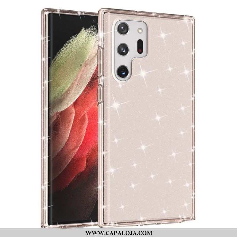 Capa Para Samsung Galaxy S22 Ultra 5G Lantejoulas Transparentes