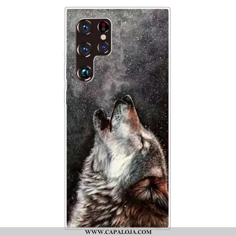 Capa Para Samsung Galaxy S22 Ultra 5G Lobo Sublime