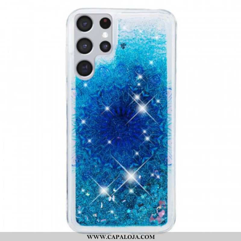 Capa Para Samsung Galaxy S22 Ultra 5G Mandala De Glitter