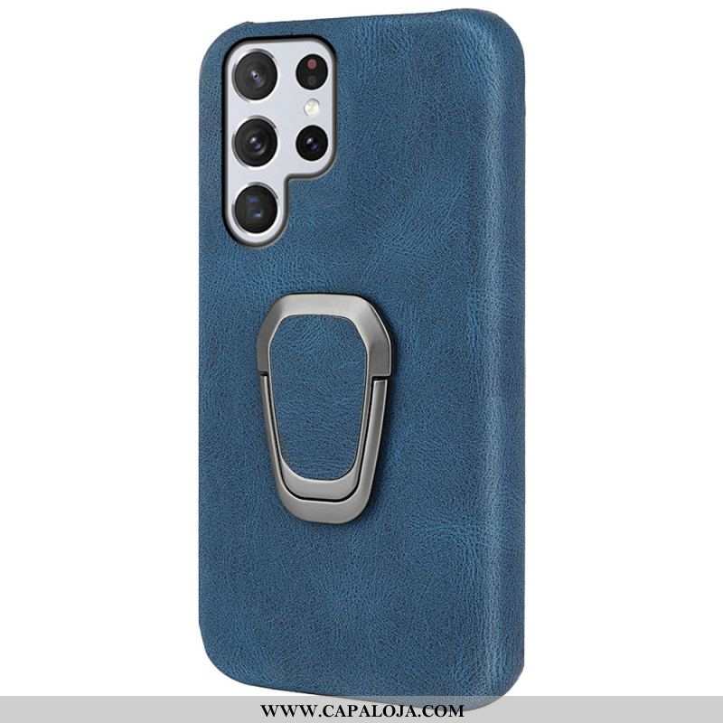 Capa Para Samsung Galaxy S22 Ultra 5G Novas Cores Com Suporte Para Anéis De Efeito De Couro