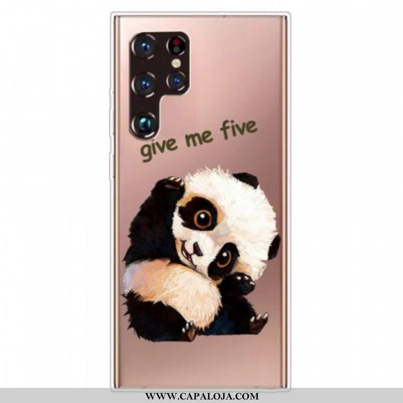 Capa Para Samsung Galaxy S22 Ultra 5G Panda Me Dê Cinco