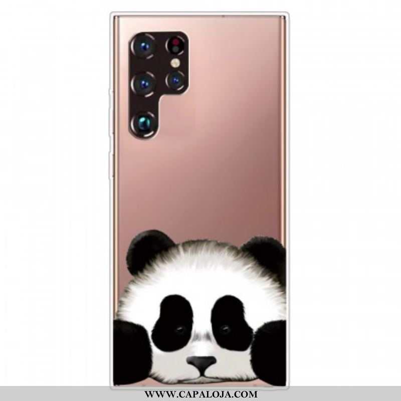 Capa Para Samsung Galaxy S22 Ultra 5G Panda Sem Costura