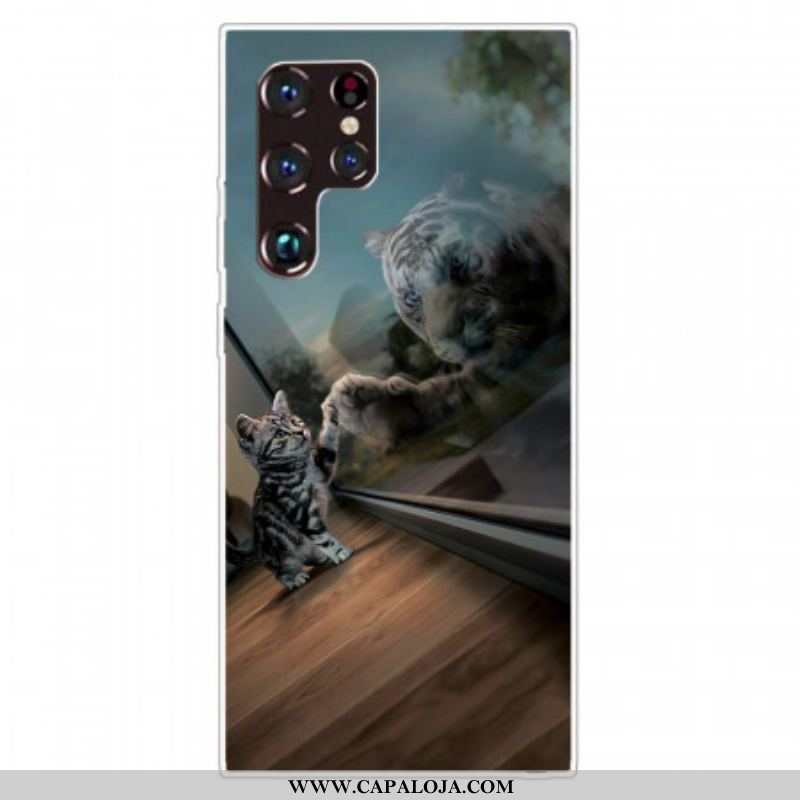 Capa Para Samsung Galaxy S22 Ultra 5G Sonho De Gatinho