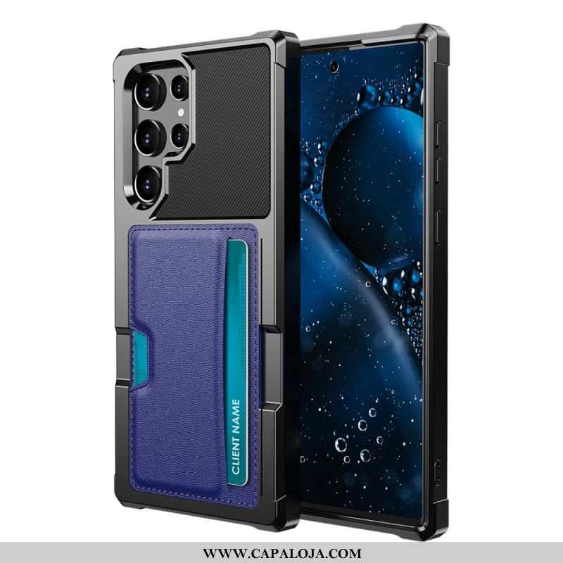 Capa Para Samsung Galaxy S22 Ultra 5G Suporte De Design De Titular De Cartão