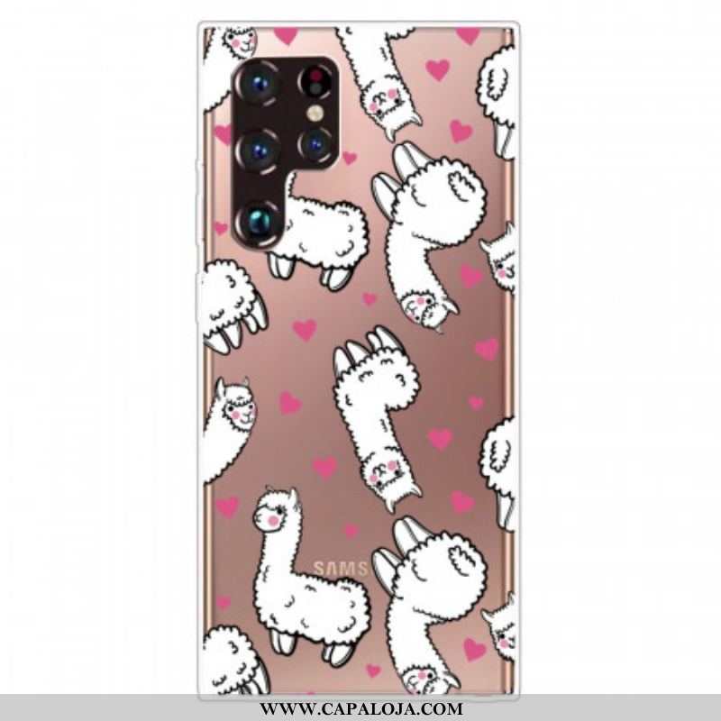 Capa Para Samsung Galaxy S22 Ultra 5G Top Lhamas