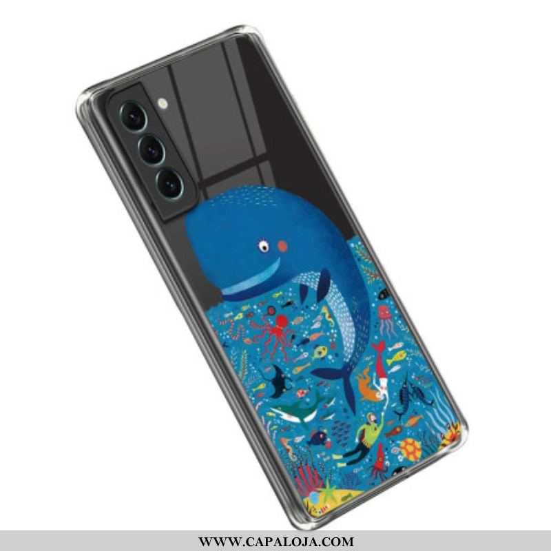 Capa Para Samsung Galaxy S23 5G Baleia Transparente