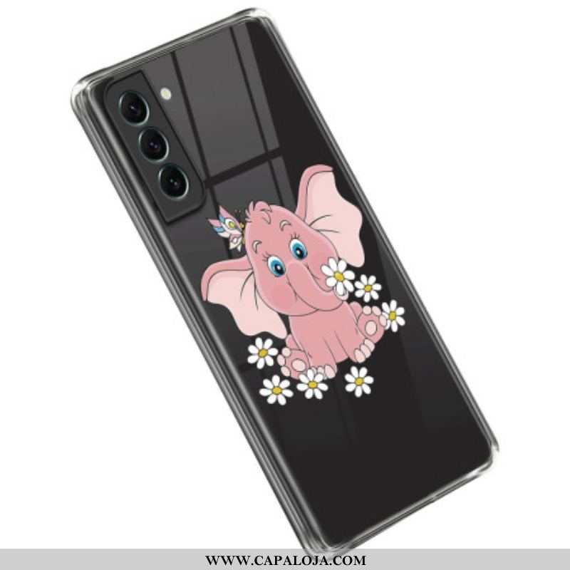 Capa Para Samsung Galaxy S23 5G Elefante Rosa Sem Costura