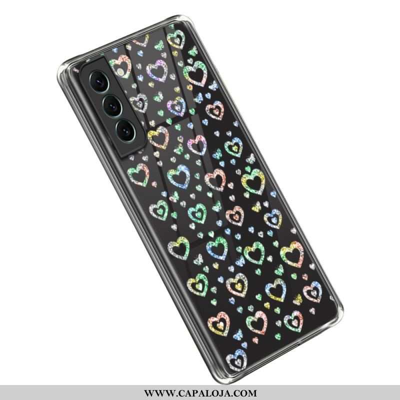 Capa Para Samsung Galaxy S23 5G Estrelas / Corações Transparentes