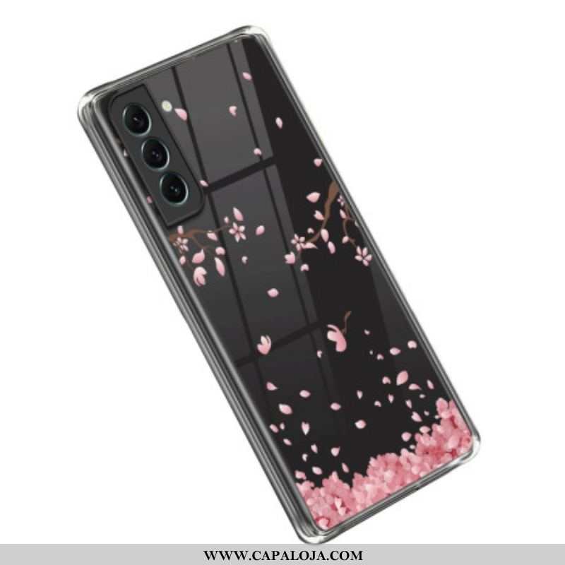 Capa Para Samsung Galaxy S23 5G Flores Rosa Sem Costura