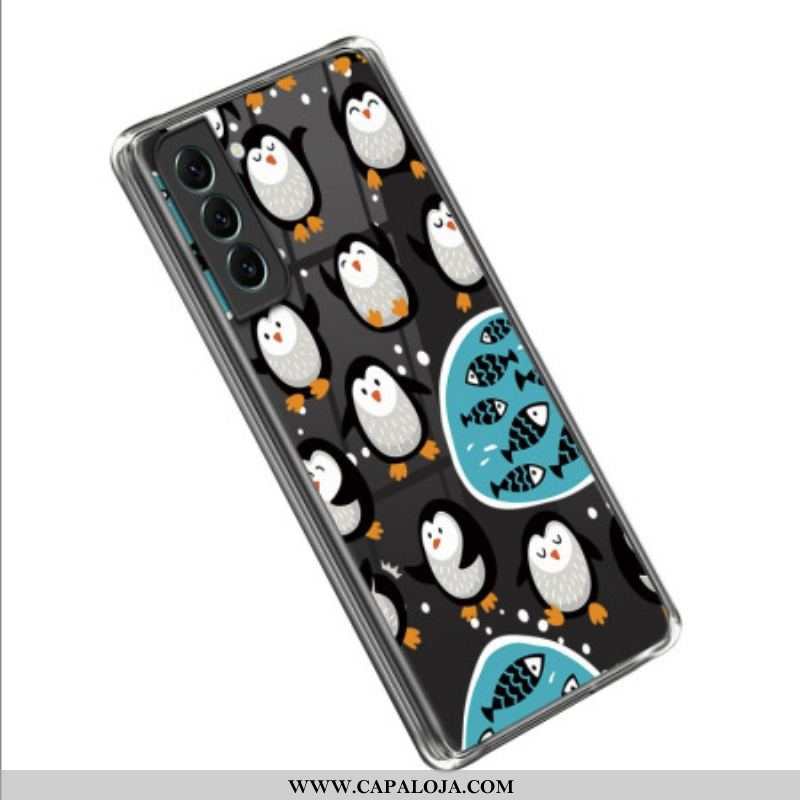 Capa Para Samsung Galaxy S23 5G Pinguins Sem Costura