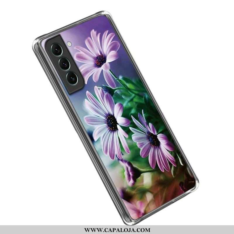 Capa Para Samsung Galaxy S23 5G Silicone Floral