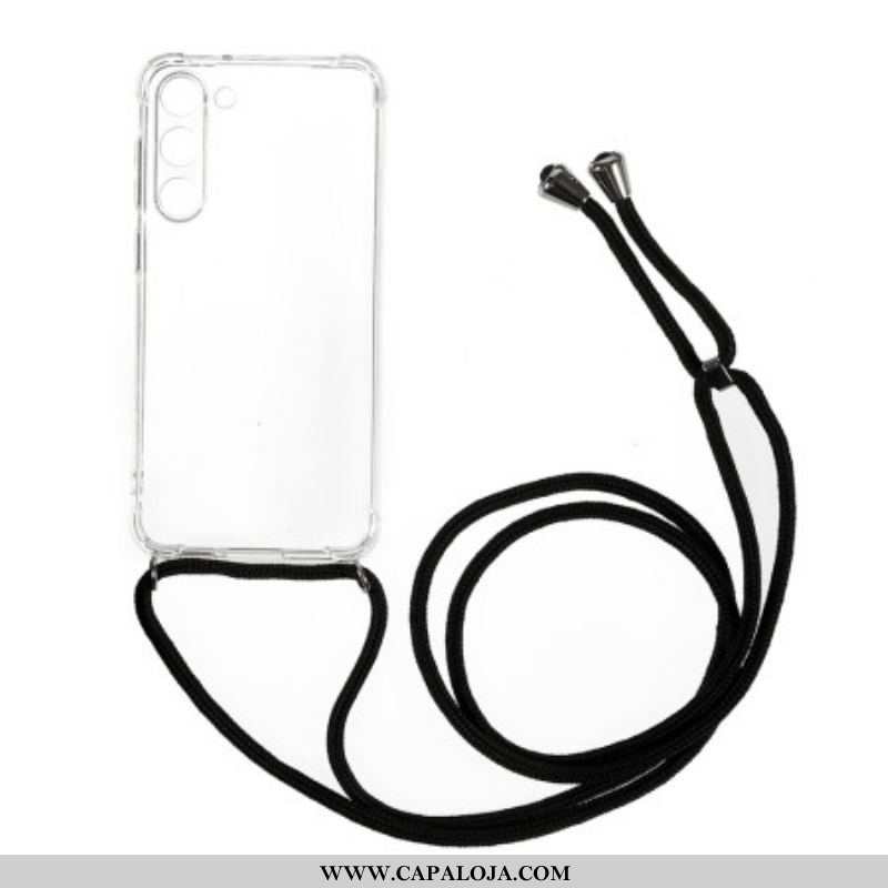 Capa Para Samsung Galaxy S23 5G Transparente Com Cordão