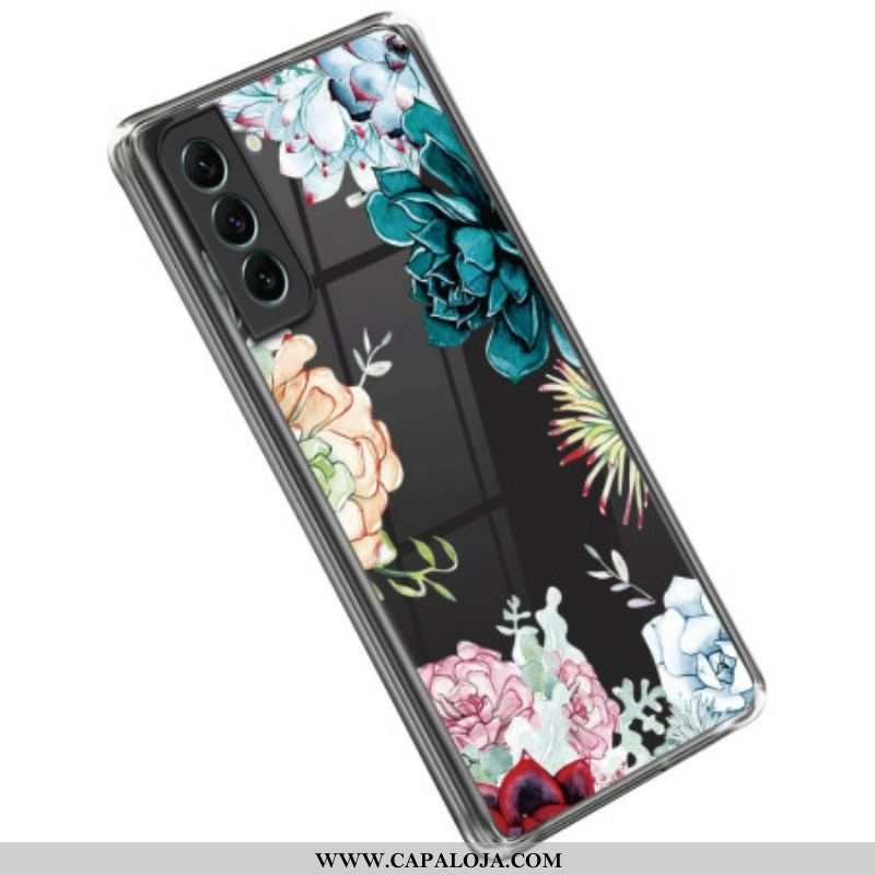 Capa Para Samsung Galaxy S23 Plus 5G Buquê De Flores Sem Costura