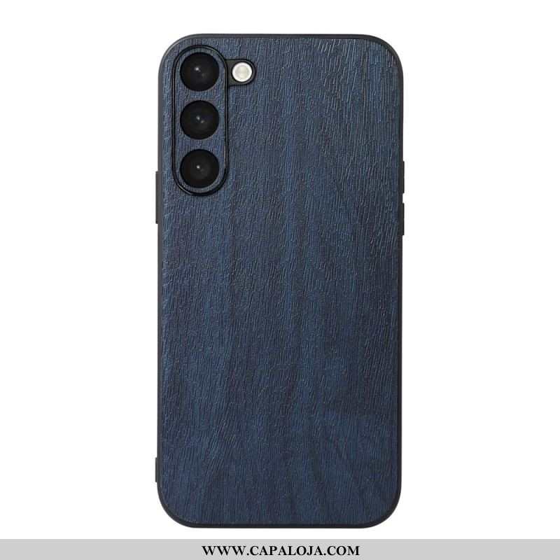 Capa Para Samsung Galaxy S23 Plus 5G Estilo Couro Efeito Madeira