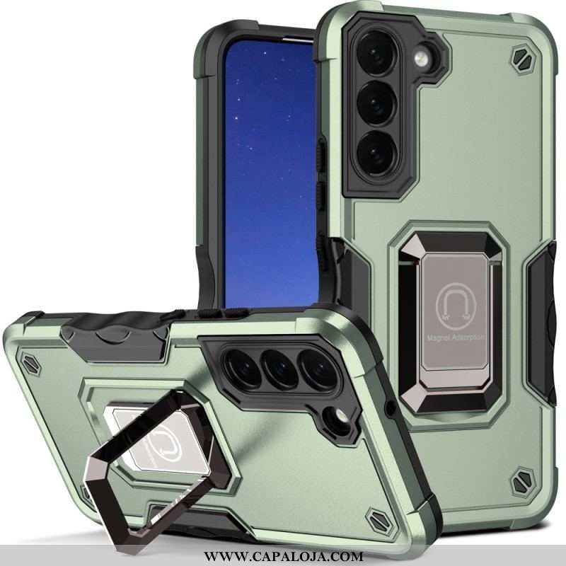 Capa Para Samsung Galaxy S23 Plus 5G Suporte De Anel De Efeito De Metal