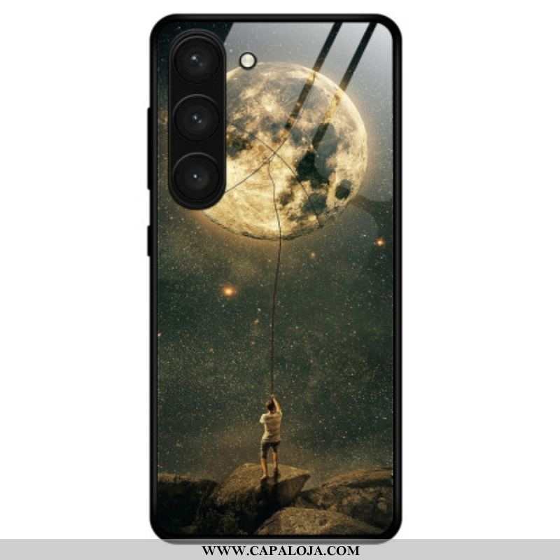 Capa Para Samsung Galaxy S23 Plus 5G Vidro Temperado Do Homem Da Lua