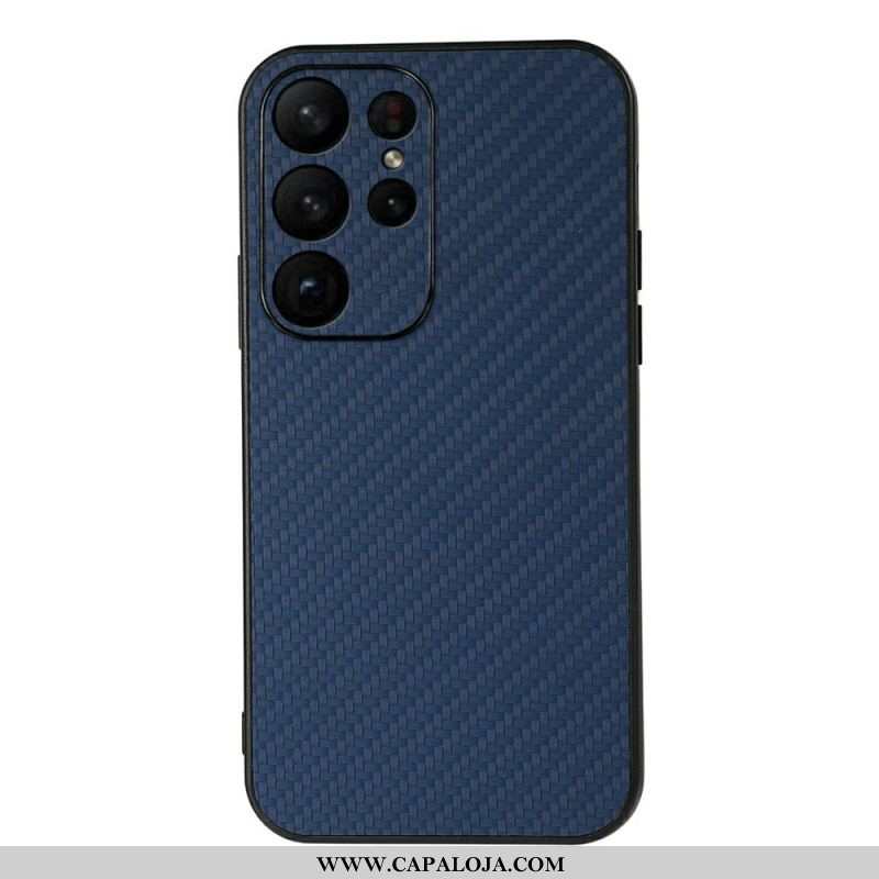 Capa Para Samsung Galaxy S23 Ultra 5G Clássico Fibra De Carbono