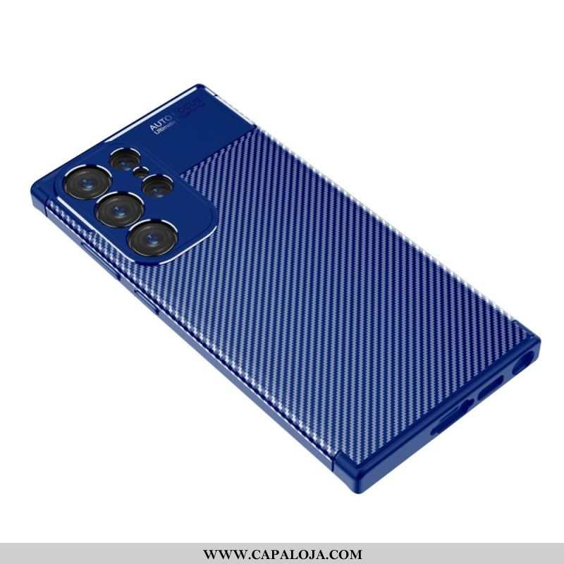 Capa Para Samsung Galaxy S23 Ultra 5G Fibra De Carbono Flexível