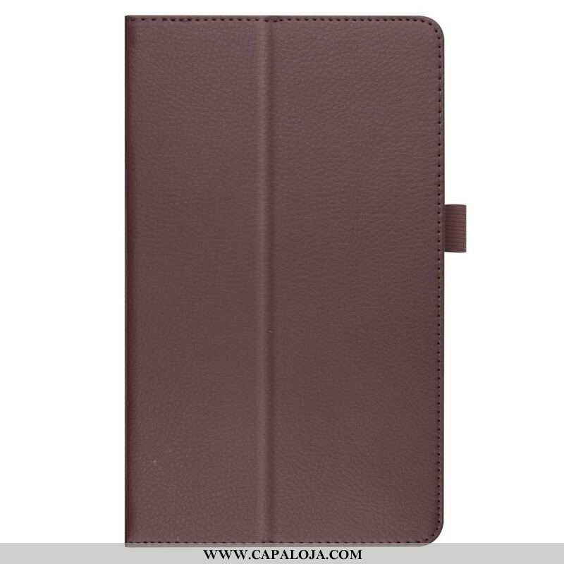 Capa Para Samsung Galaxy Tab A7 Lite 2 Abas De Couro Sintético De Lichia