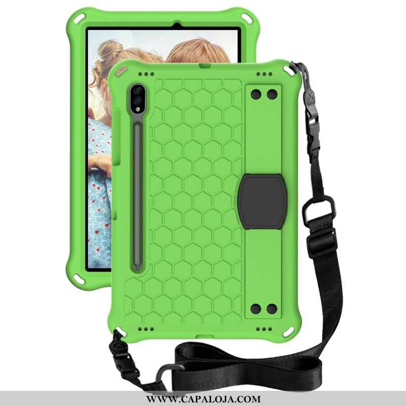 Capa Para Samsung Galaxy Tab S8 / Tab S7 Eva Com Alça De Suporte E Alça De Ombro