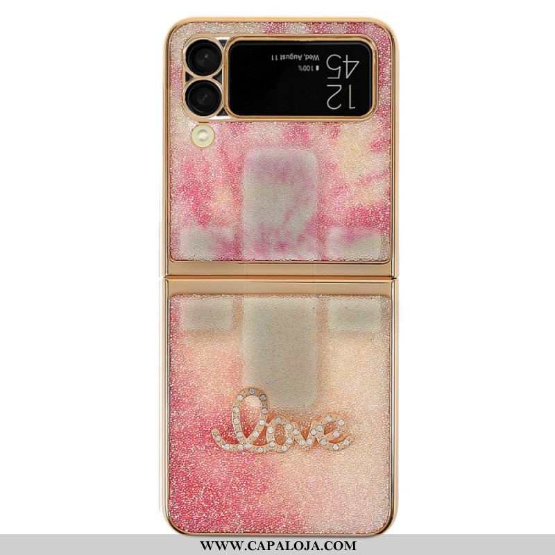 Capa Para Samsung Galaxy Z Flip 3 5G De Couro Amor