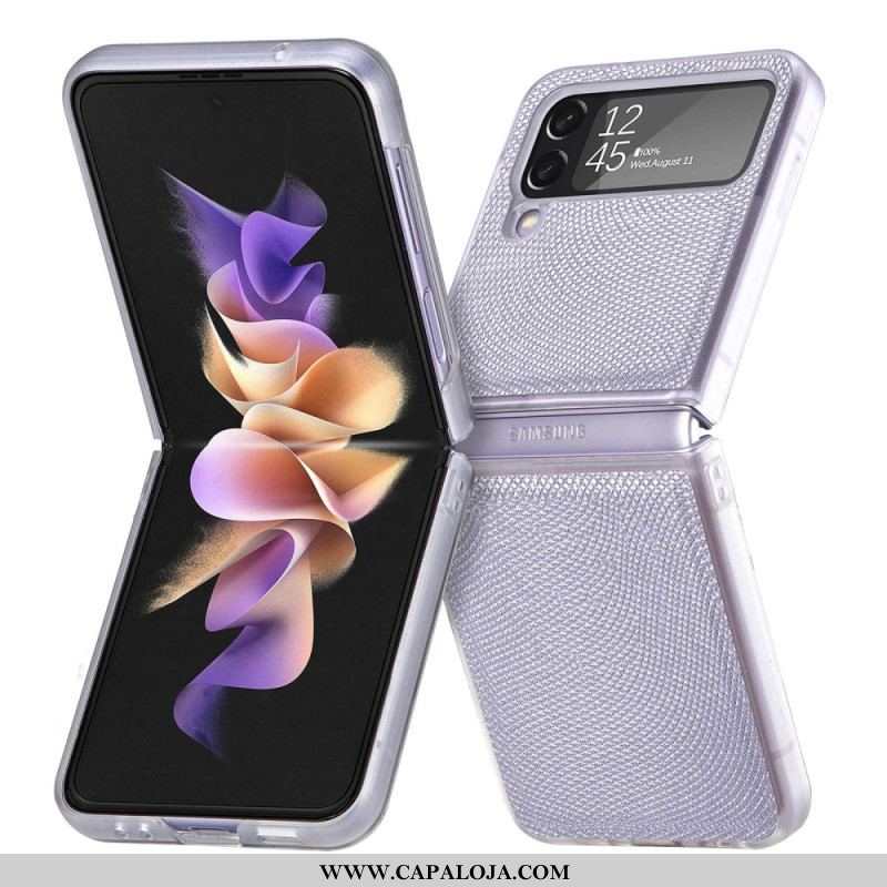 Capa Para Samsung Galaxy Z Flip 4 De Couro Estilo Cobra Em Silicone Transparente