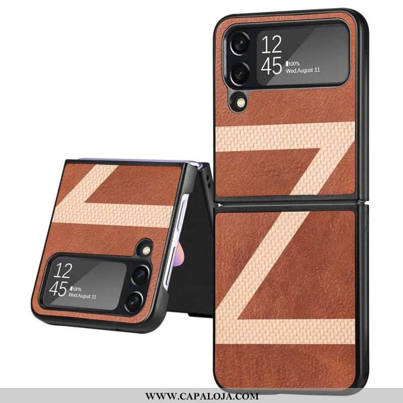 Capa Para Samsung Galaxy Z Flip 4 De Couro Estilo Couro Design Z