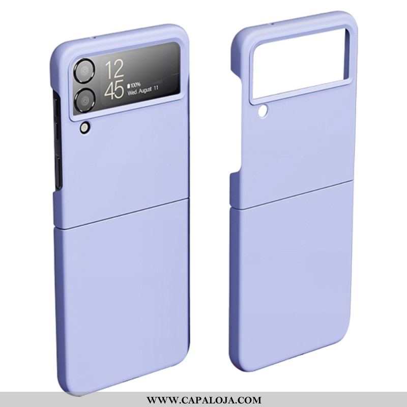 Capa Para Samsung Galaxy Z Flip 4 De Couro Silicone Fino Clássico