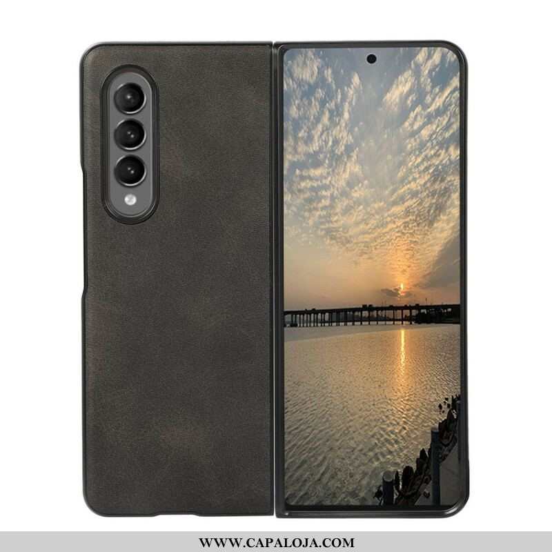 Capa Para Samsung Galaxy Z Fold 3 5G Couro Sintético