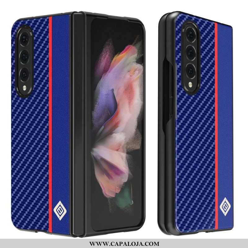 Capa Para Samsung Galaxy Z Fold 3 5G Linha De Fibra De Carbono Lc.imeeke