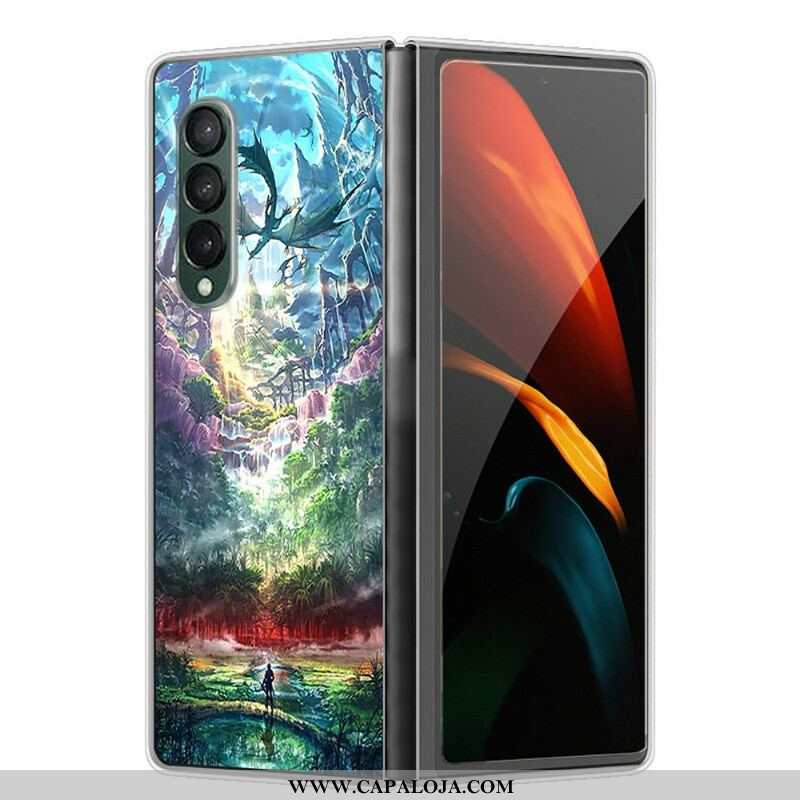 Capa Para Samsung Galaxy Z Fold 3 5G Natureza Artística