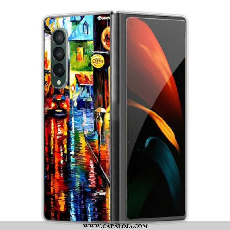 Capa Para Samsung Galaxy Z Fold 3 5G Pintura De Café