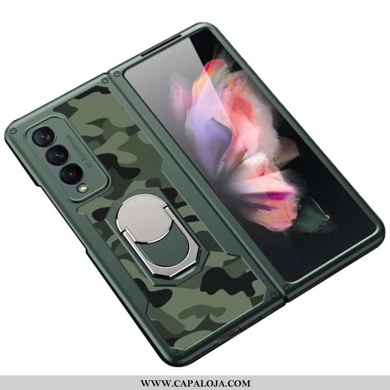 Capa Para Samsung Galaxy Z Fold 3 5G Suporte De Anel De Camuflagem Gkk