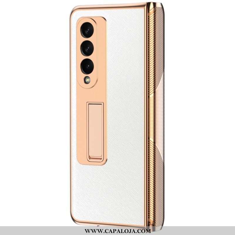 Capa Para Samsung Galaxy Z Fold 3 5G Suporte E Protetor De Tela