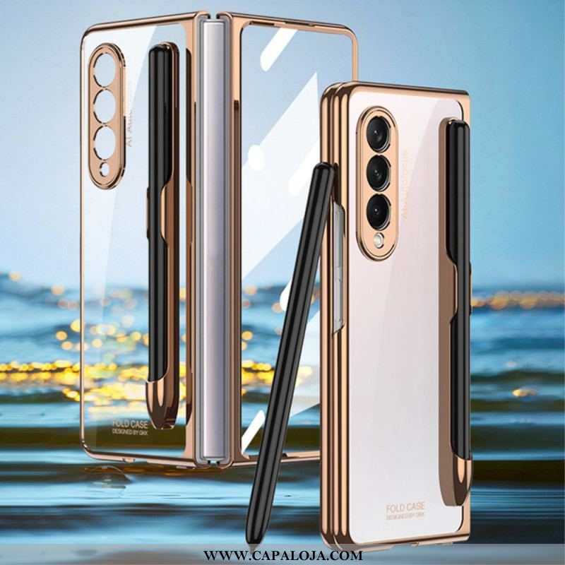 Capa Para Samsung Galaxy Z Fold 3 5G Transparente Com Gkk Stylus Holder