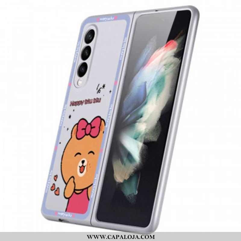 Capa Para Samsung Galaxy Z Fold 3 5G Ursinho Feminino