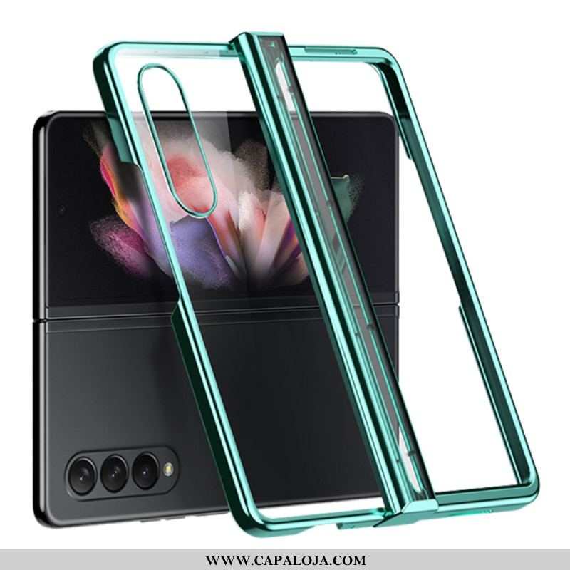 Capa Para Samsung Galaxy Z Fold 4 Articulação Metálica Transparente